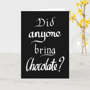 Grappige Handgeschreven Chocolade Citaat Beterscha Kaart