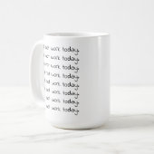 Grappige Handgeschreven Gebogen Tekst Workaholic K Koffiemok (Voorkant links)