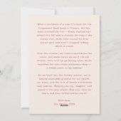 Grappige handgeschreven goede tijden kerst feestdagenkaart (Achterkant)