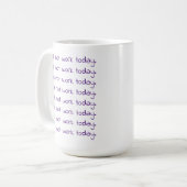 Grappige handgeschreven Paarse tekst Workaholic Koffiemok (Voorkant links)