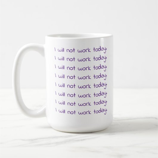 Grappige handgeschreven Paarse tekst Workaholic Koffiemok (Links)