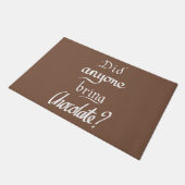 Grappige Handgeschreven Typografie Chocoladebruine Deurmat (Schuin)