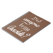 Grappige Handgeschreven Typografie Chocoladebruine Notitieboek (Linkerzijde)