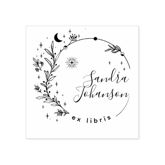 Grappige handgetekende botanische collectie uit de rubberstempel (Afrduk)