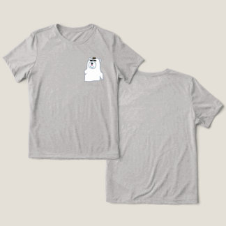 Grappige handgetekende ijsbeer  Tri-Blend shirt