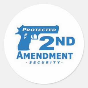 Grappige handgun sticker, pro pistool hard pet sti ronde sticker