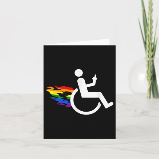 Grappige handicap gehandicapte lesbische geamputee kaart (Voorkant)