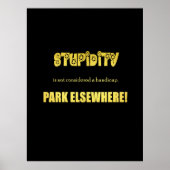 Grappige Handicap Parking grap Poster (Voorkant)