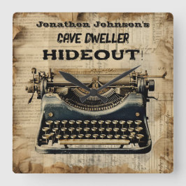 Grappige Handmatige Typewriter Wandklok