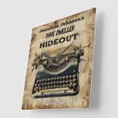 Grappige Handmatige Typewriter Wandklok (Hoek)