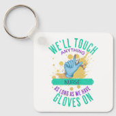 Grappige handschoen  (medische baan) - Verpleegkun Sleutelhanger (Voorkant)