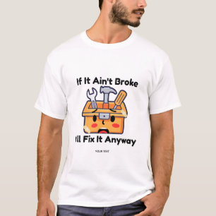 Grappige Handyman Gereedschapskist Vader Grap Pers T-shirt