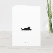Grappige Hang In There Black Cat Aanmoediging Kaar Feestdagen Kaart (Achterkant)