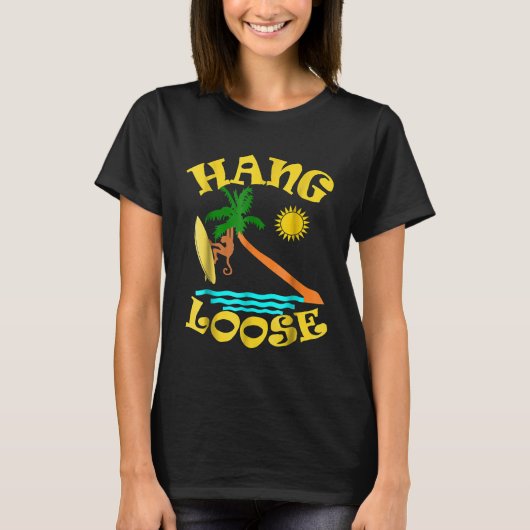 Grappige Hang Losse Surfing Monkey Surfboard T-shirt (Voorkant)