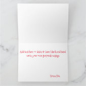 Grappige hangende kerstboom kat kaart (Binnen)