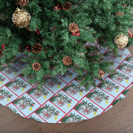 Grappige hangende kerstboom kat rok