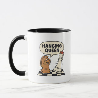 Grappige Hanging Queen Schaakflater Koffiemok Mok