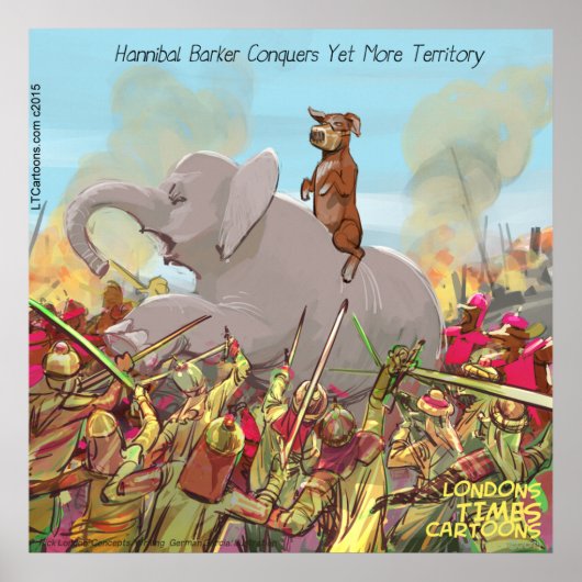 Grappige Hannibal Barca Land veroverende Poster (Voorkant)