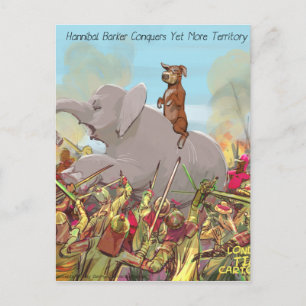 Grappige Hannibal Barca verovert land Briefkaart
