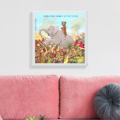 Grappige Hannibal Barca verovert land canvas print (Insitu (Woonkamer))