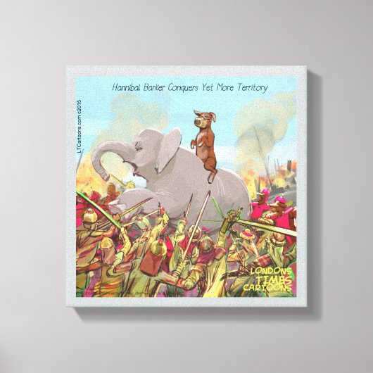 Grappige Hannibal Barca verovert land canvas print (Voorkant)