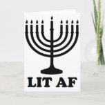 Grappige hanukkah chanukah menorah aangestoken af feestdagen kaart<br><div class="desc">Grappige hanukkah chanukah menorah aangestoken af</div>