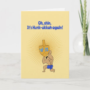 Grappige Hanukkah kerel vakantiedag Kaart