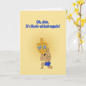 Grappige Hanukkah kerel vakantiedag Kaart (Gele Bloem)