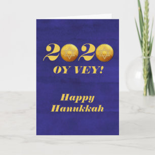 Grappige Hanukkah Oy Vey 2020 Gelt Munt Feestdagen Kaart