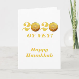 Grappige Hanukkah Oy Vey 2020 Gelt Munt Feestdagen Kaart