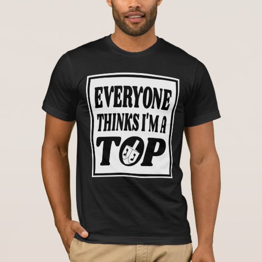 Grappige Hanukkah Tshirt grap dreidel (Voorkant)