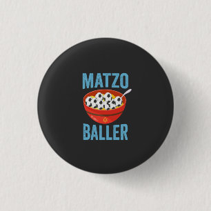 Grappige Hanukkah Voetbal Joodse Atleet Matzoballe Ronde Button 3,2 Cm