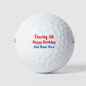 Grappige Happy Birthday Tour Golfballen (Voorkant)