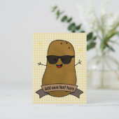 Grappige Happy Cool Aardappel Gepersonaliseerd Briefkaart (Staand voorkant)