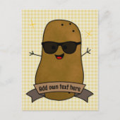 Grappige Happy Cool Aardappel Gepersonaliseerd Briefkaart (Voorkant)