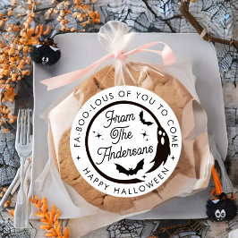 Grappige Happy Halloween Ghost Dank u Party Favor Ronde Sticker