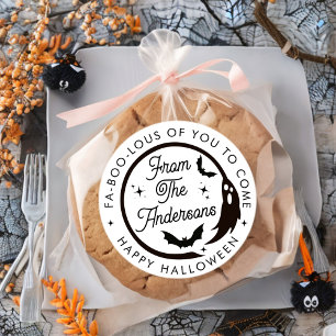 Grappige Happy Halloween Ghost Dank u Party Favor Ronde Sticker