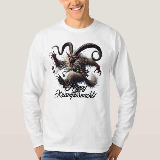 Grappige Happy Krampusnacht T-shirt (Voorkant)