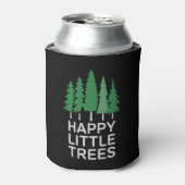 Grappige Happy Little Trees Cadeaus Camping Blikjeskoeler (Blikje Voorkant)