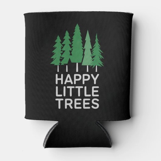 Grappige Happy Little Trees Cadeaus Camping Blikjeskoeler (Voorkant)