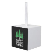 Grappige Happy Little Trees Cadeaus Camping Decoratie (Achter hoekig)