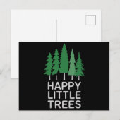 Grappige Happy Little Trees Cadeaus Camping Feestdagenkaart (Voorkant / Achterkant)