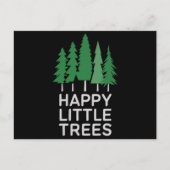 Grappige Happy Little Trees Cadeaus Camping Feestdagenkaart (Voorkant)