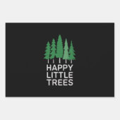 Grappige Happy Little Trees Cadeaus Camping Inpakpapier Vel (Voorkant)