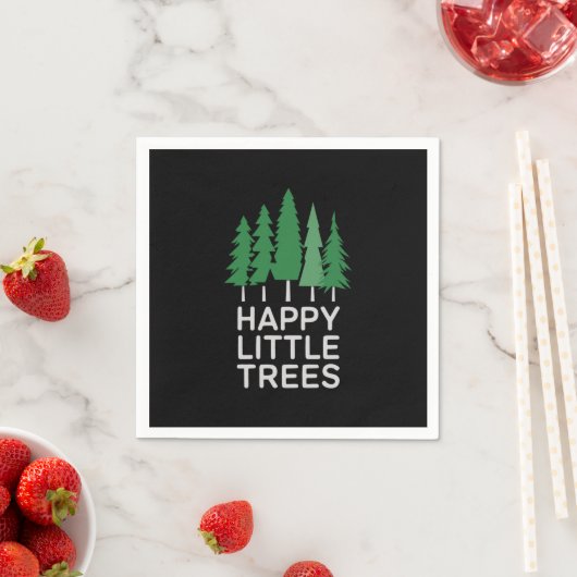 Grappige Happy Little Trees Cadeaus Camping Servet (Insitu)