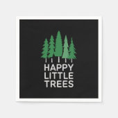 Grappige Happy Little Trees Cadeaus Camping Servet (Voorkant)