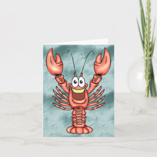 Grappige Happy Lobster Kaart
