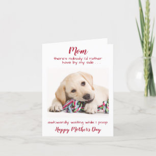 Grappige Happy Mothers Day Pet Dog Foto Feestdagen Kaart