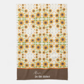 Grappige Happy Sunflower Custom Alexa Quote Theedoek (Verticaal)