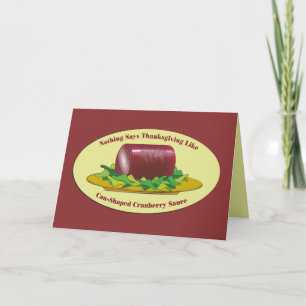 Grappige Happy Thanksgiving Ingeblikte Cranberrysa Kaart